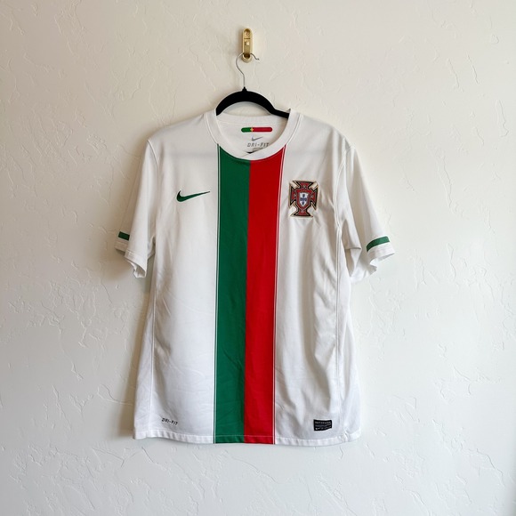 Nike | Portugal 2010-2011 Away Football Soccer Jersey in White, Red, Green - Picture 1 of 7